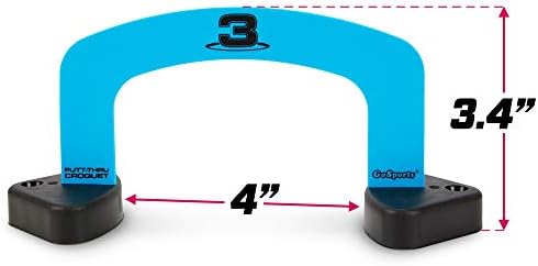 Numbered putting gates arranged for indoor golf practice