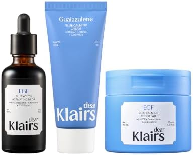 Dear Klairs Blue EGF Calming Intensive Trio set front view skincare
