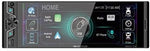 Soundstream wireless car media receiver dashboard installation showing Bluetooth 5.0 connection.