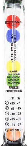 Neoprene rubber bulb and dip tube assembly on coolant hydrometer