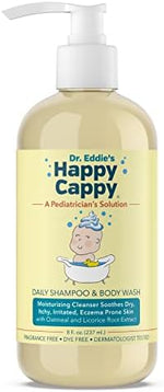 Happy Cappy Baby Shampoo and Body Wash - Shampoo & Body Wash for Eczema-Prone Skin, For Infants, Toddlers, & Kids, Reduces Itching and Redness, Dermatologist Tested, Fragrance Free - 8 fl oz - Image 2