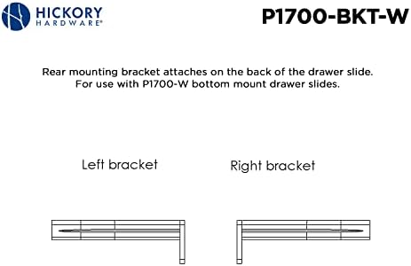 Hickory Hardware P1700/BKT-W Bottom Mount Euro Drawer Slide Bracket, White - Image 6