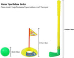 Children playing with colorful Orzizro plastic golf clubs outdoors