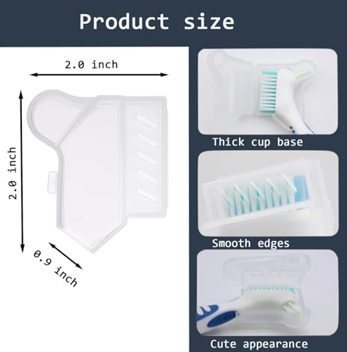 Clear view of air vents on travel dental brush covers