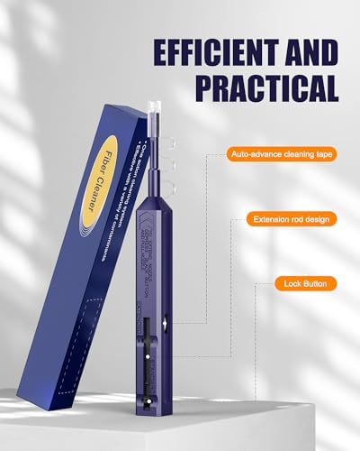 Vandesail fiber cleaner pen next to LC fiber optic cable