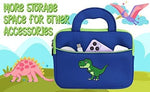 Cruise Junkie 7 to 10.5 inch protective tablet sleeve demonstrating flexibility to fit thick bumper cases.