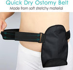 Waterproof Oxford fabric detail of SinaiSea ileostomy bag protector for showering.
