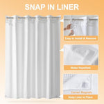 River Dream premium waffle weave bathroom curtain demonstrating water repellent fabric protection