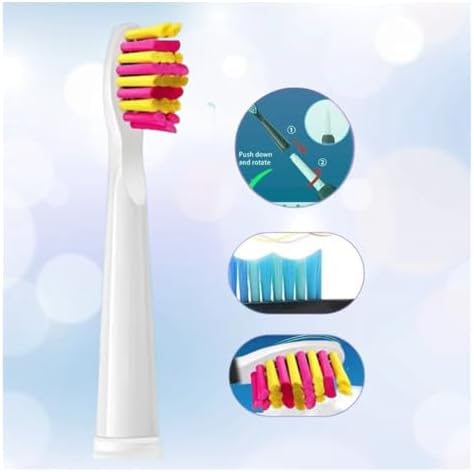 Close up of soft DuPont nylon bristles on Dnsly TB-5 compatible toothbrush heads.