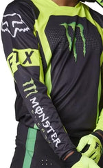 Fox Racing dirt bike riding shirt highlighting the moisture wicking fabric texture