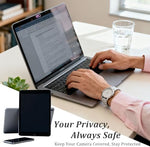 Side angle view of Brvlsoc ultra-slim camera protector allowing a MacBook to close seamlessly.