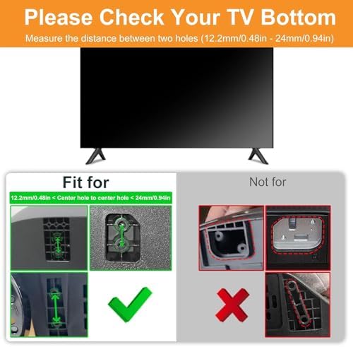 Yaotieci replacement feet for smart televisions showing left and right brackets