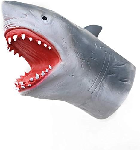 Close up shot of Yolococa shark hand puppet realistic paintwork