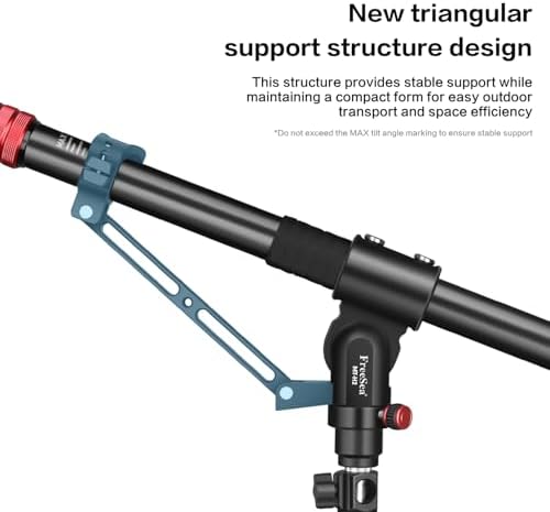 Freesea aluminum alloy boom arm with red locking knobs