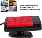 Suuonee rapid heating car defroster dimensions and accessories including double-sided mounting tape.