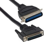 Ativa parallel printer cable full length view with nickel-plated ends