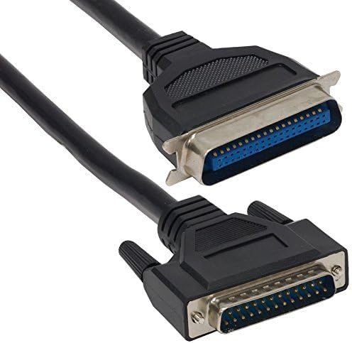 Ativa parallel printer cable full length view with nickel-plated ends