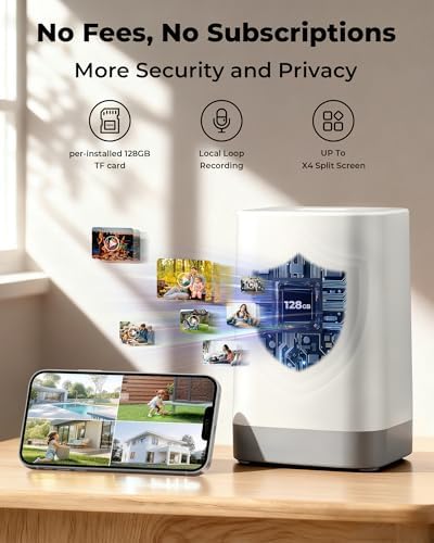 Gianteye smart home security cameras showcasing solar panel connection and wire-free mounting.