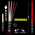 Close up of realistic light saber handle with button