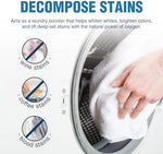 Close up of pure white sodium percarbonate granules for multi-purpose home cleaning.