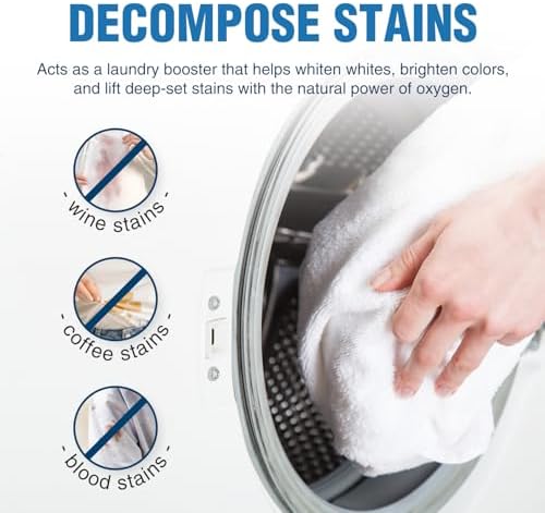 Close up of pure white sodium percarbonate granules for multi-purpose home cleaning.