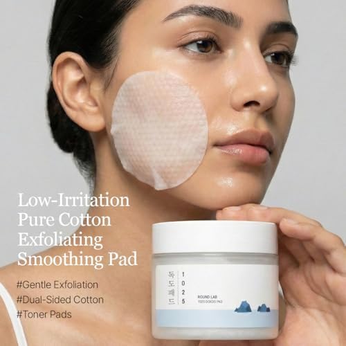 Round Lab K-Beauty toner pads texture detail close up