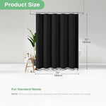 Rust resistant metal grommets and plastic hooks on minimalist curtain top