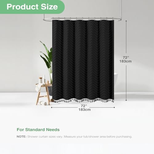Rust resistant metal grommets and plastic hooks on minimalist curtain top