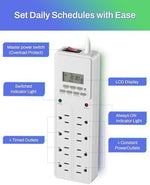 BN-LINK surge protector digital timer display close up