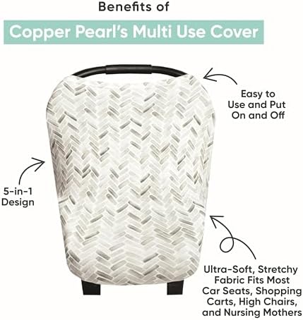 Mother using Copper Pearl Noah cover for breastfeeding privacy