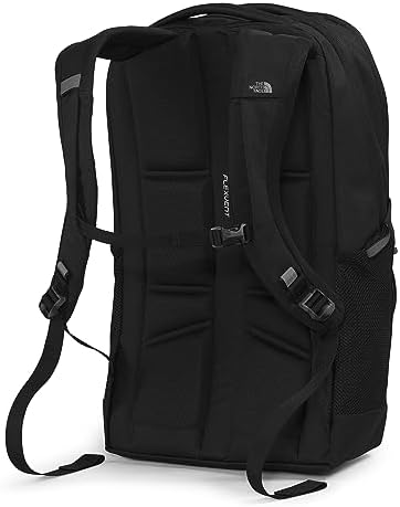 The North Face 27.5-liter daypack side profile highlighting the external water bottle pockets and sleek silhouette.