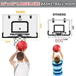 Close up of Hyes shatterproof backboard and black steel rim