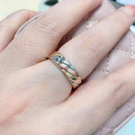 Side profile of Longrn pure copper ring with magnetic detail