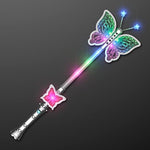 Close up of the butterfly topper on the FlashingBlinkyLights LED wand