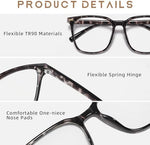 Protective MACJERO UV400 anti-glare monitor glasses showcasing the durable frame hinge structure