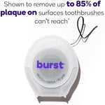 BURST Mint Eucalyptus tooth floss unboxed showing the eco friendly recycled case