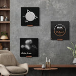 Ten piece wooden record holder kit with mounting screws installation