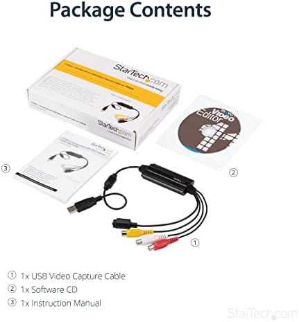 StarTech.com USB Video Capture Adapter Cable - S-Video/Composite to USB 2.0 SD Video Capture Device Cable - Twain Support - Analog to Digital Converter for Media Storage - Windows Only (SVID2USB232) - Image 7