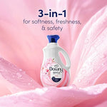 Downy Gentle Soft + Fresh bottle back label showing 83 loads and usage instructions
