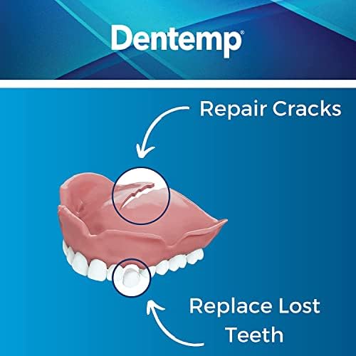 Dentemp repair kit for broken denture teeth