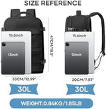 Coowoz expandable rucksack highlighting the dedicated separate shoe compartment at the bottom