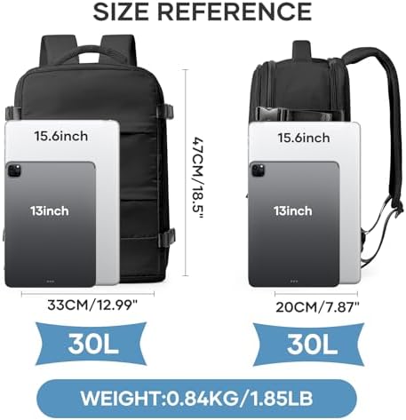 Coowoz expandable rucksack highlighting the dedicated separate shoe compartment at the bottom