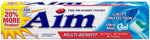 Aim Cavity Protection Toothpaste Ultra Mint Gel, 5.5 Ounce, 3 Pack - Image 2