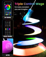 Close up of Poiloves LED flow arts prop silicone material