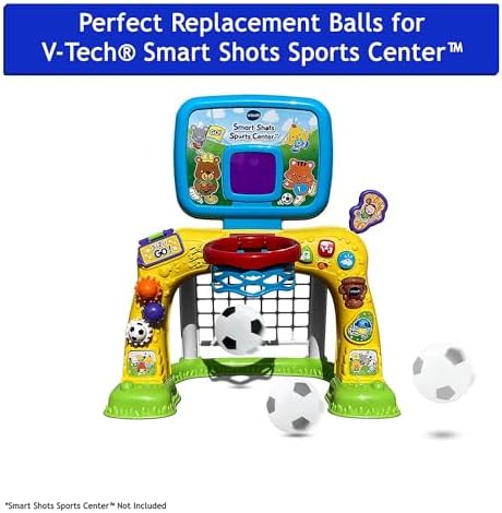Botabee replacement balls bouncing near an indoor toddler sports center toy goal.