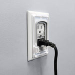 Detailed view of Little Chicks outlet cover mounting mechanism