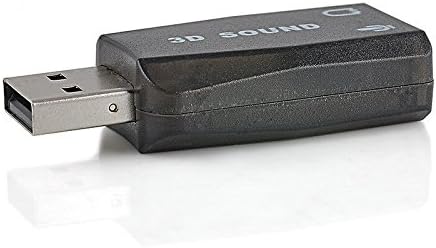 VizGiz multi-pack external stereo sound adapter demonstrating direct headphone connection capabilities.
