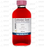 Sirius Metals True Colloidal Gold clear glass bottle packaging