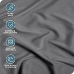 Bare Home grey queen fitted sheet set folded