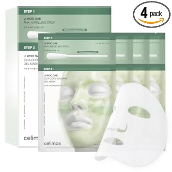 Celimax Cica PHA Peel 2-Step Gel Mask front packaging view showcasing the exfoliating treatment set